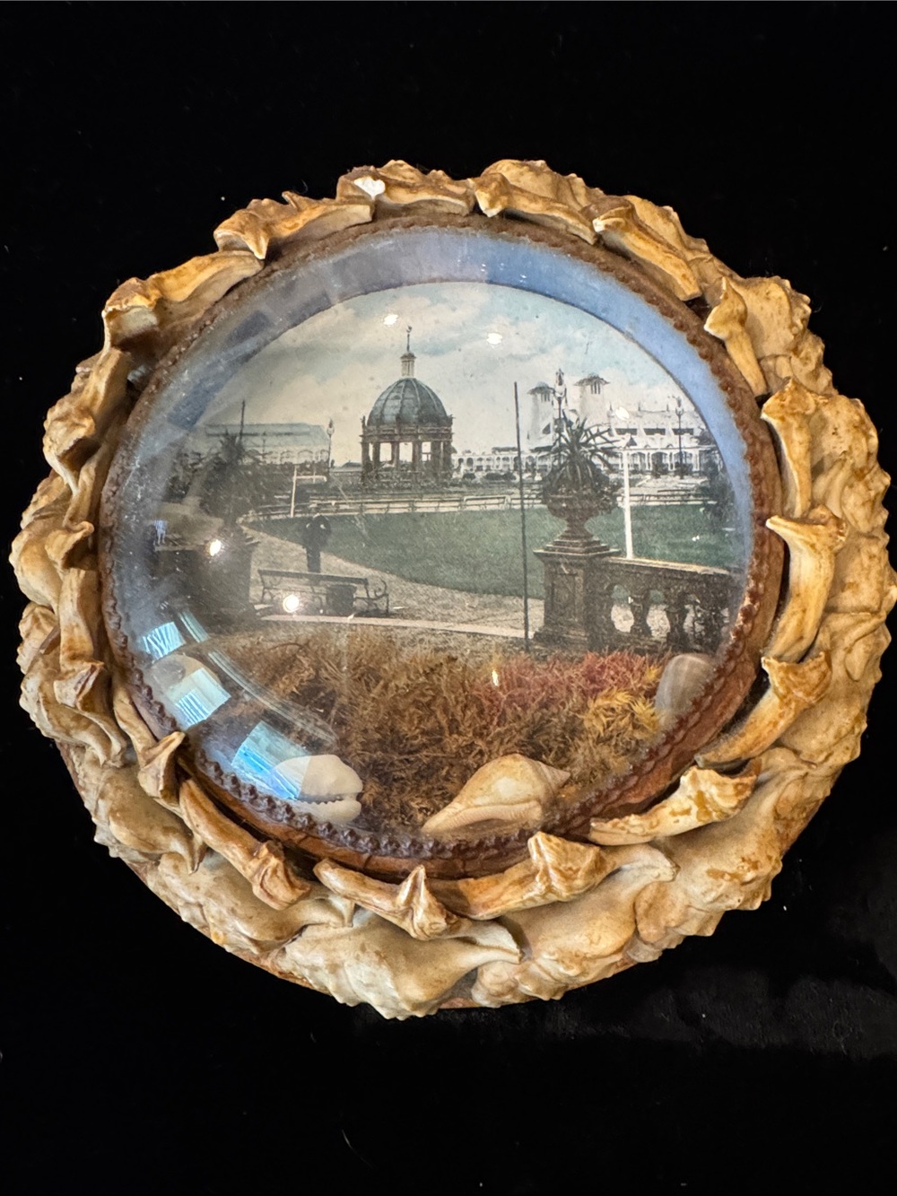 Antique Sailor’s Valentine w/ Photo of Marine Parade, Great Yarmouth, UK